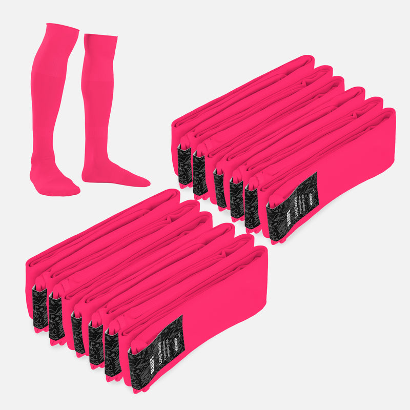 12 Pack Pink Over The Knee Sport Socks