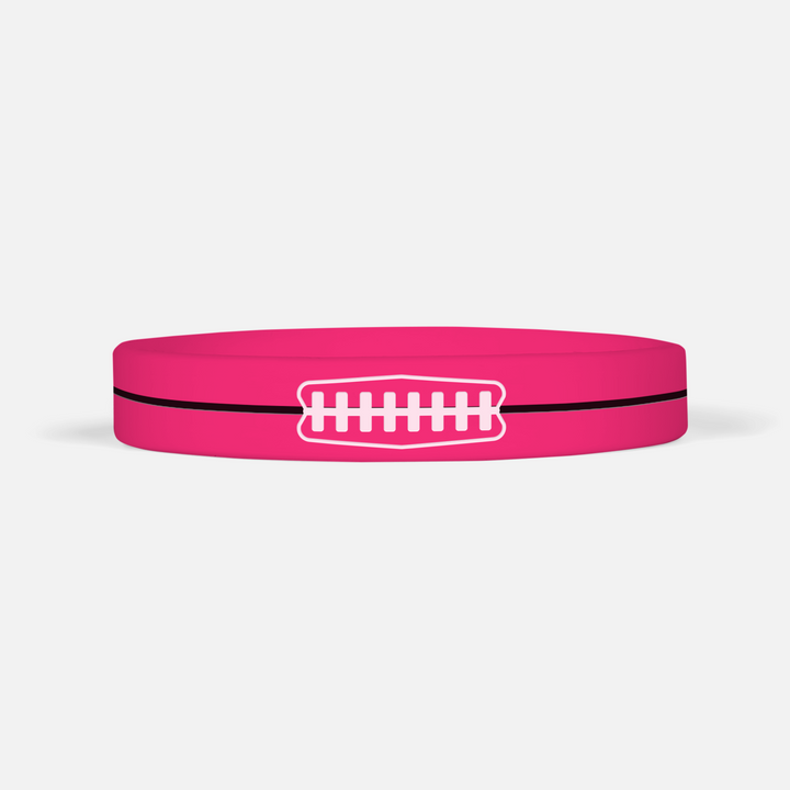 Football Lace Pink Motivational Wristband