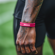 Football Lace Pink Motivational Wristband