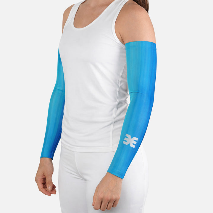 Pace Shift Blue Running Sleeves - Pair