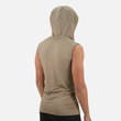 Pastel Brown Sleeveless Compression Hoodie