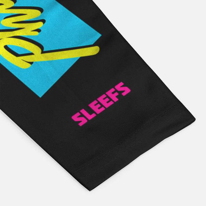 Philippians 4:13 Synthwave Black and White Arm Sleeves Pair