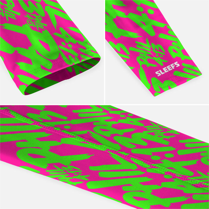 Philippians 4:13 Pink Neon Kids Arm Sleeves