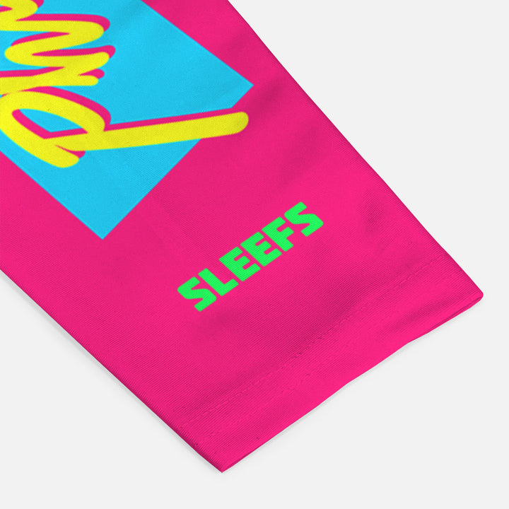 Philippians 4:13 Synthwave Pink and Blue Arm Sleeves Pair