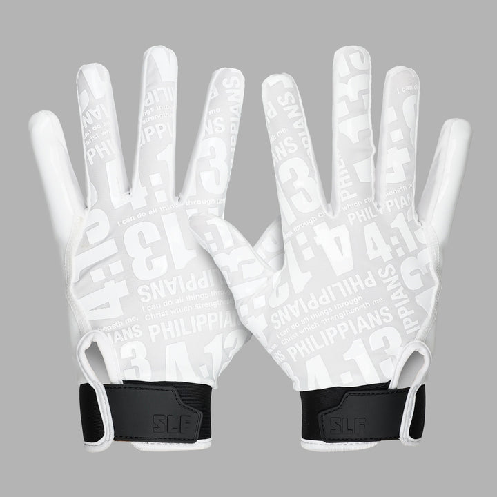 Philippians 4:13 Sticky Football Receiver Gloves