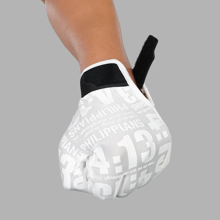 Philippians 4:13 Sticky Football Receiver Gloves