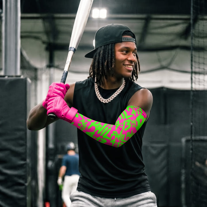 Philippians 4:13 Pink Neon Arm Sleeves