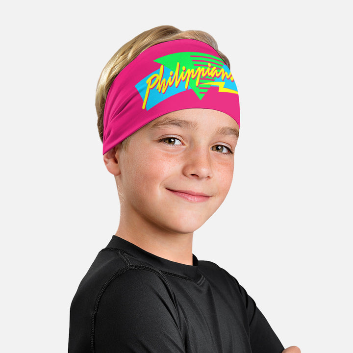 Philippians 4:13 Synthwave Pink Kids Headband
