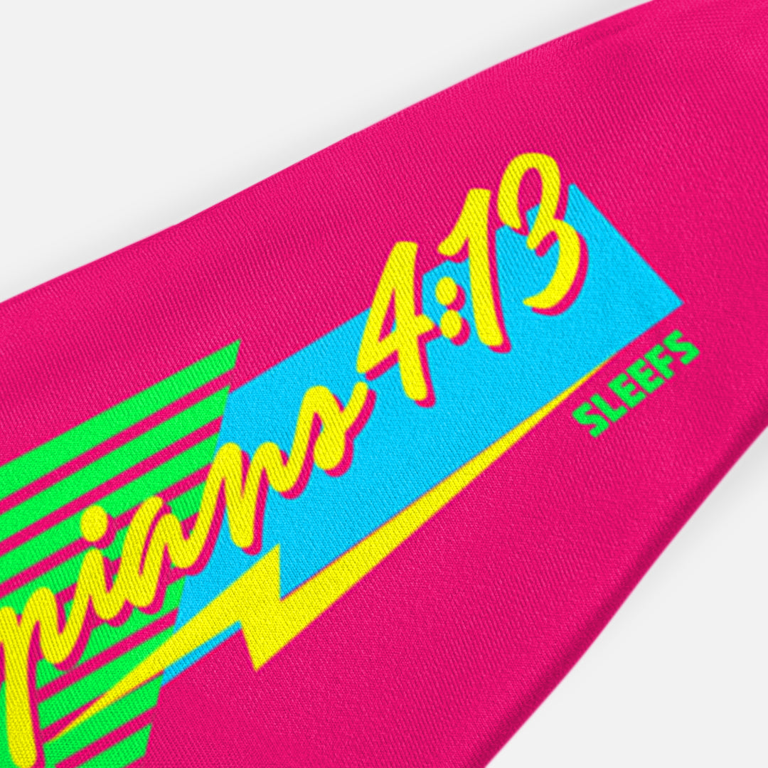 Philippians 4:13 Synthwave Pink Headband