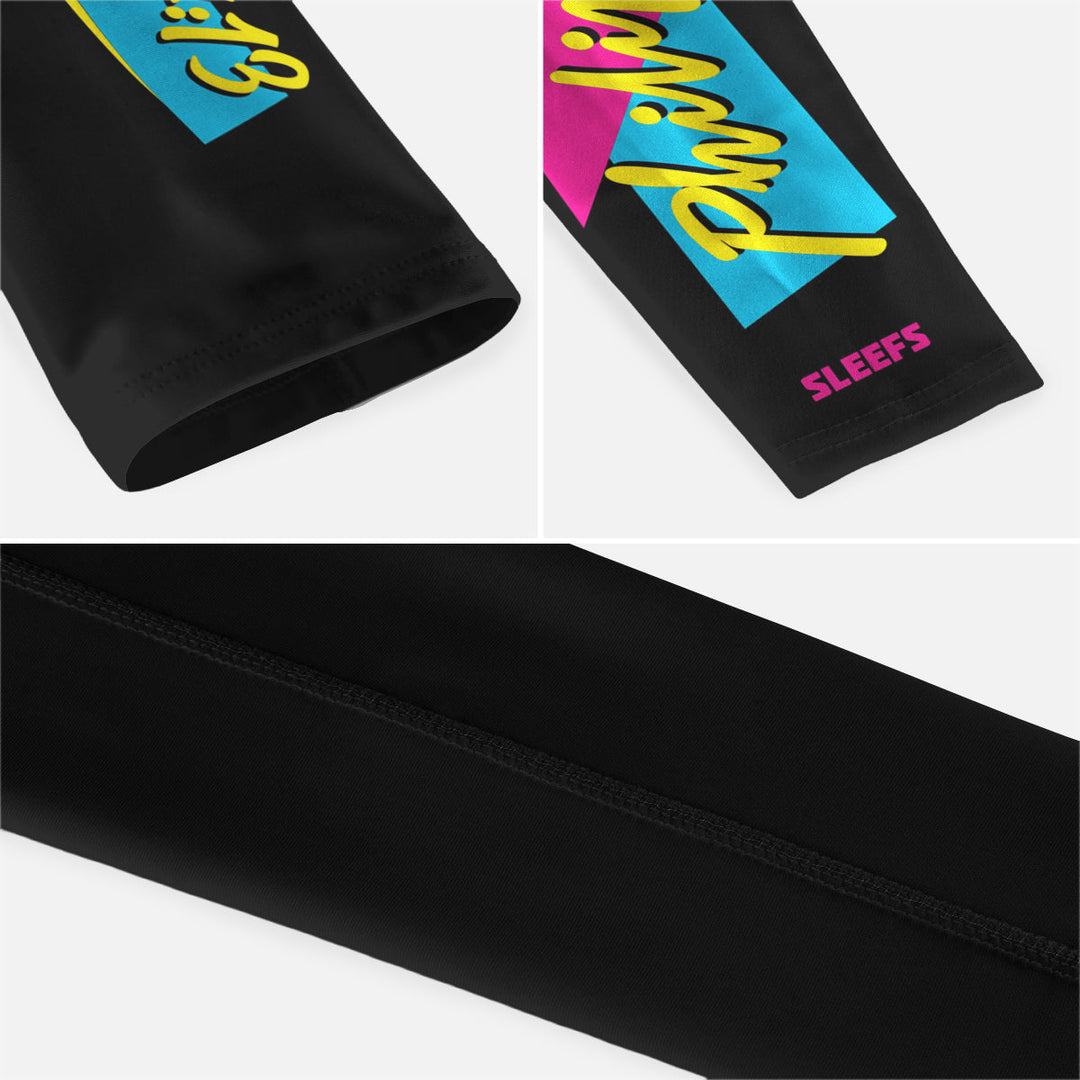 Philippians 4:13 Synthwave Black and White Kids Arm Sleeves Pair