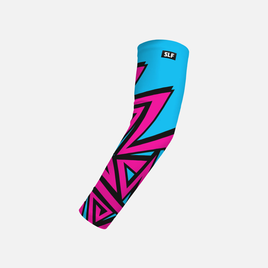 Pink Blue Zig Zag Kids Arm Sleeve