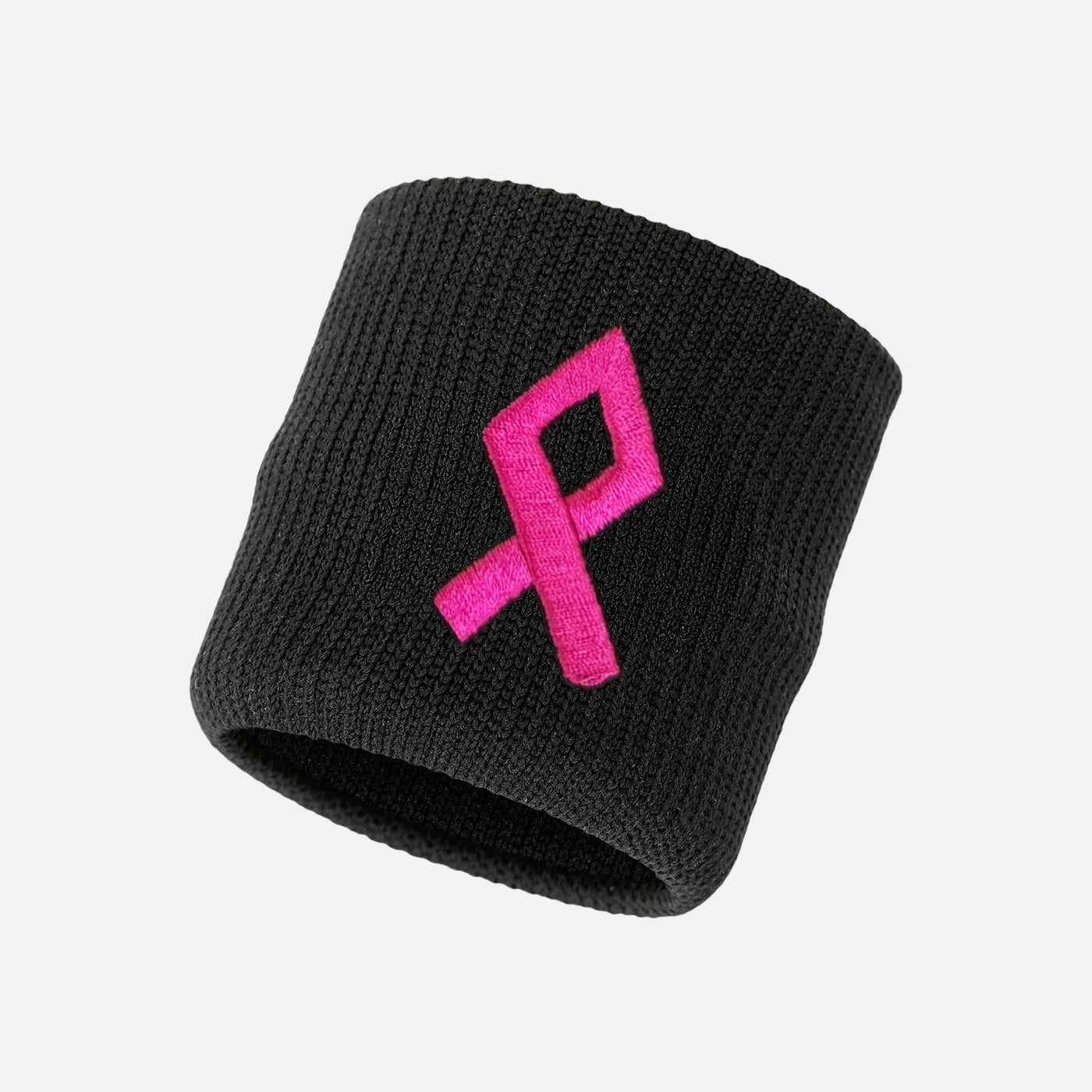 Pink Ribbon Black Drip Wristband