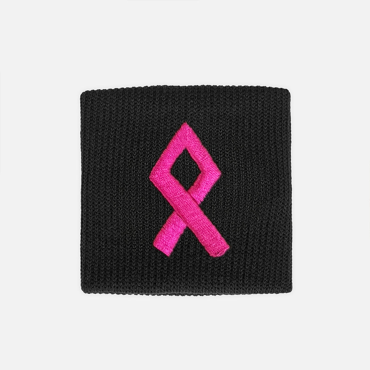 Pink Ribbon Black Drip Wristband