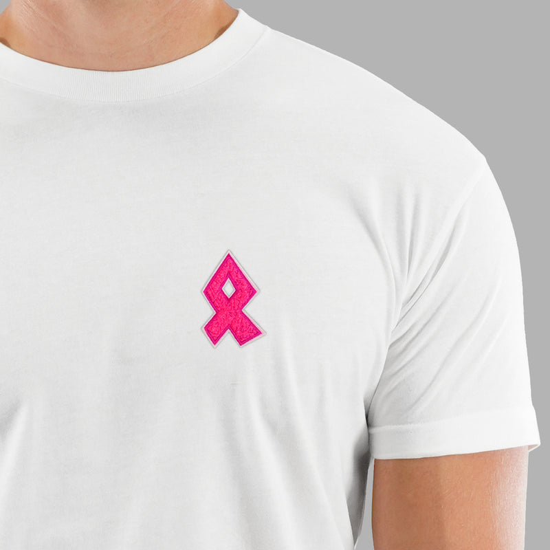 Pink Ribbon Patch Tri-Blend T-Shirt