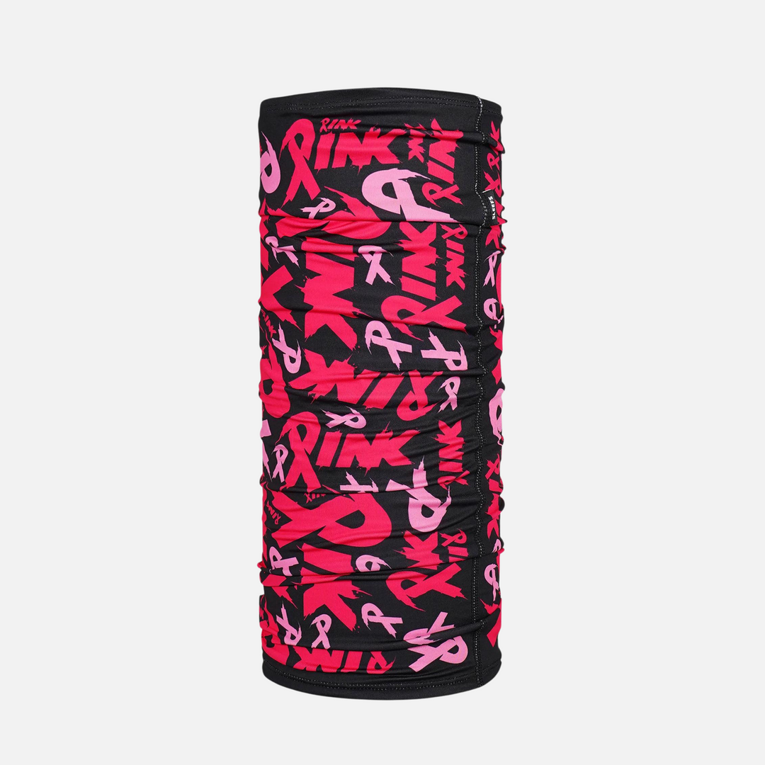 Pink Ribbon Pattern 2-Layer Neck Gaiter
