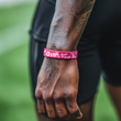 Pink Ribbon Pattern Motivational Wristband