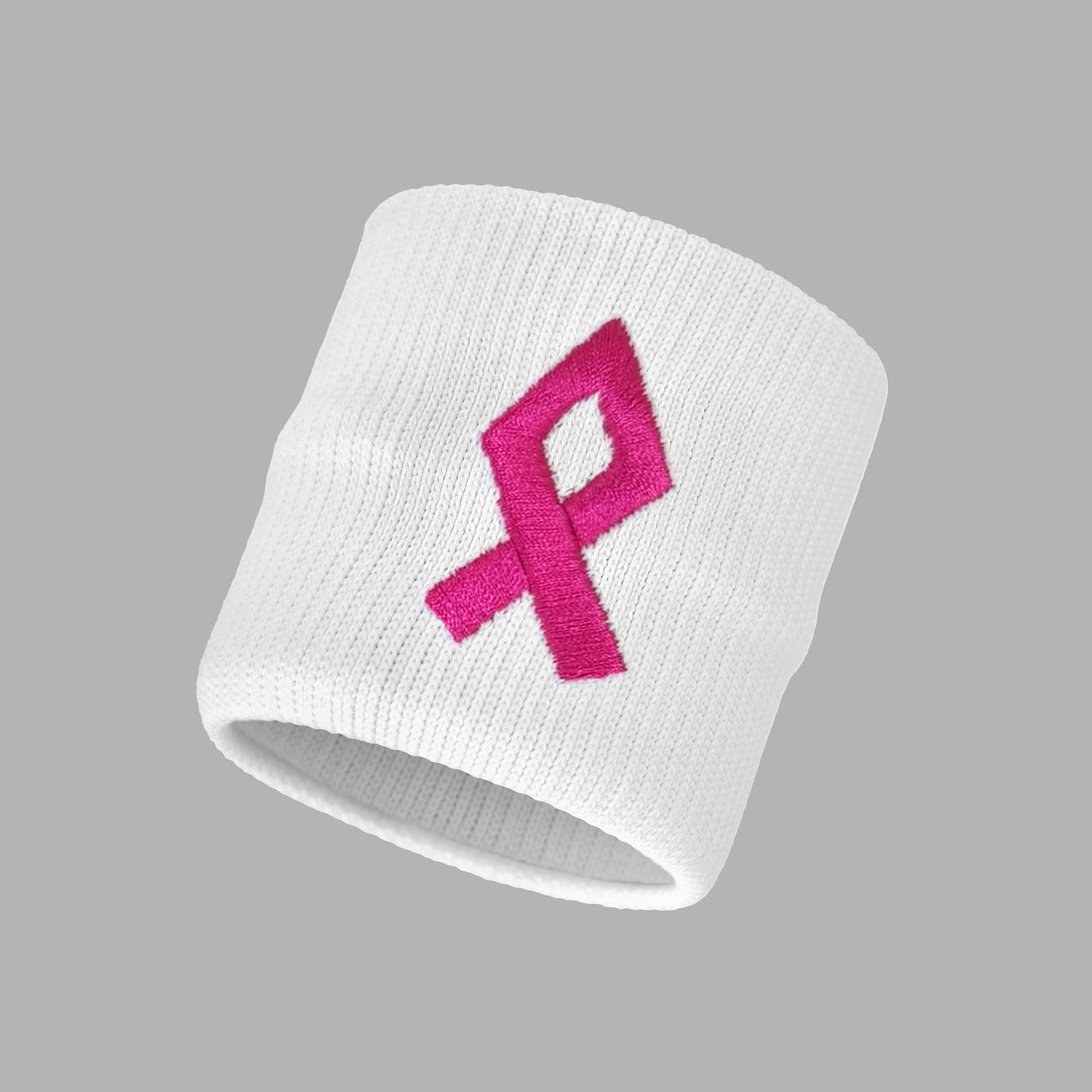 Pink Ribbon White Drip Wristband