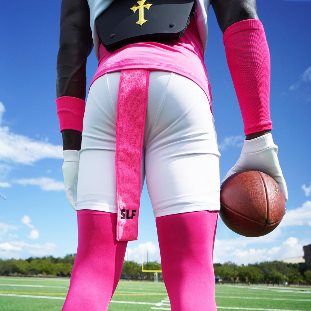 Hue Pink Thin Football Towel with Logo