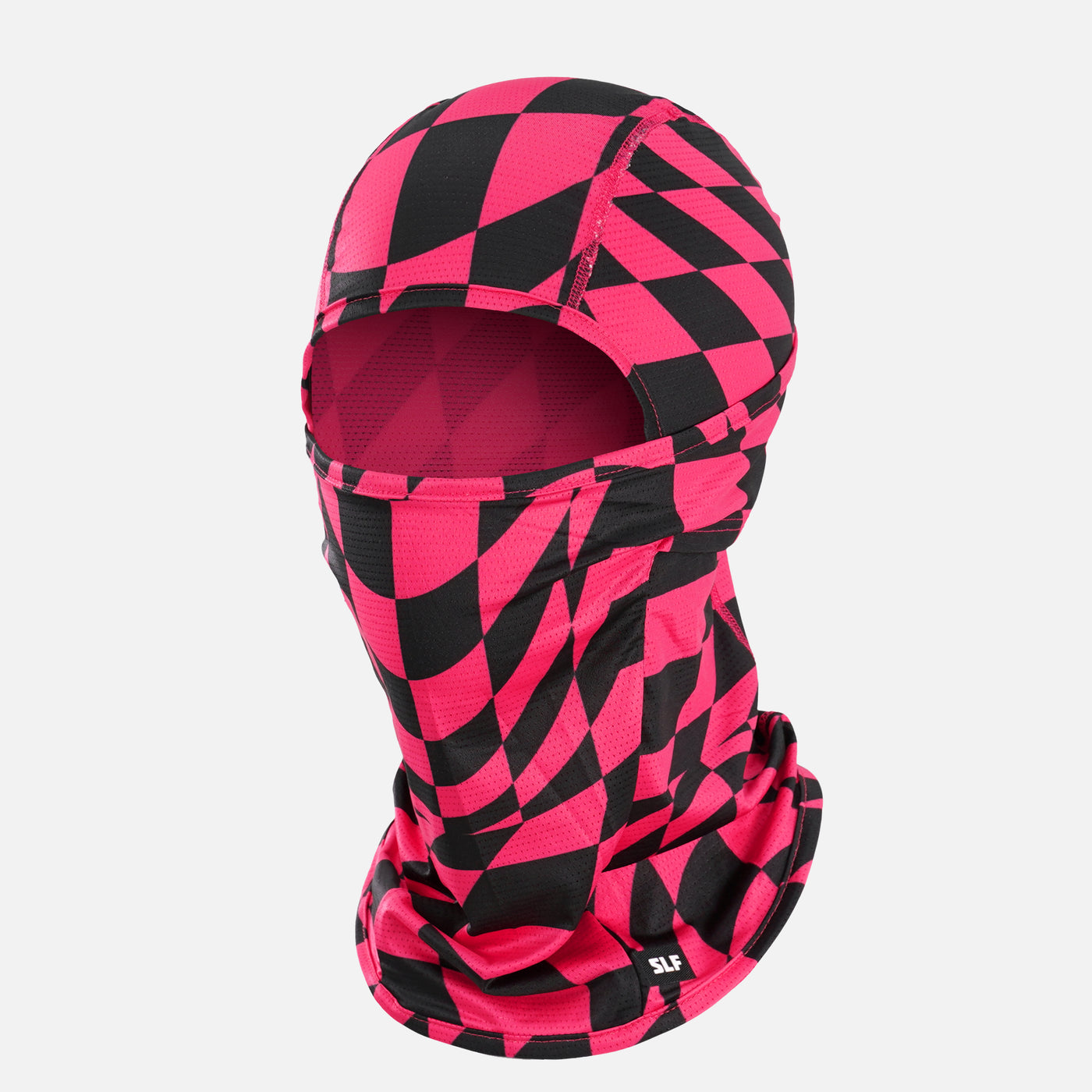 Pink Warped Checkered Loose-fitting Shiesty Mask