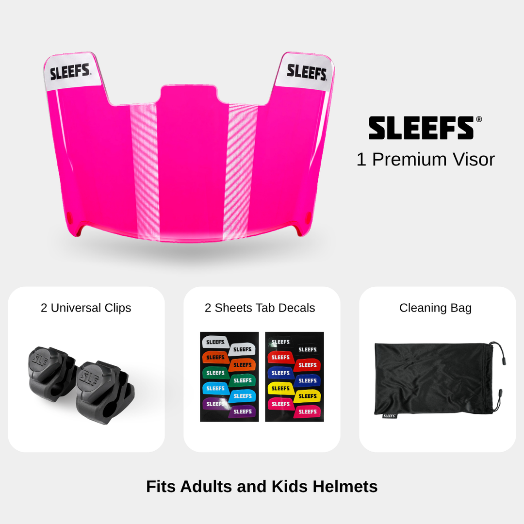 Hue Pink Clear Helmet Eye-Shield Visor