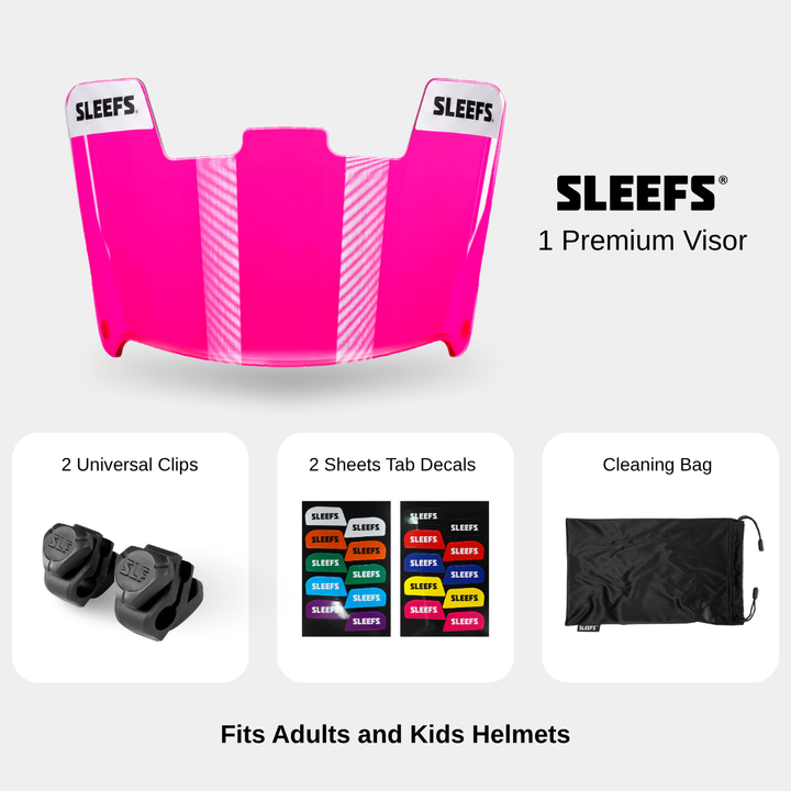 Hue Pink Clear Helmet Eye-Shield Visor