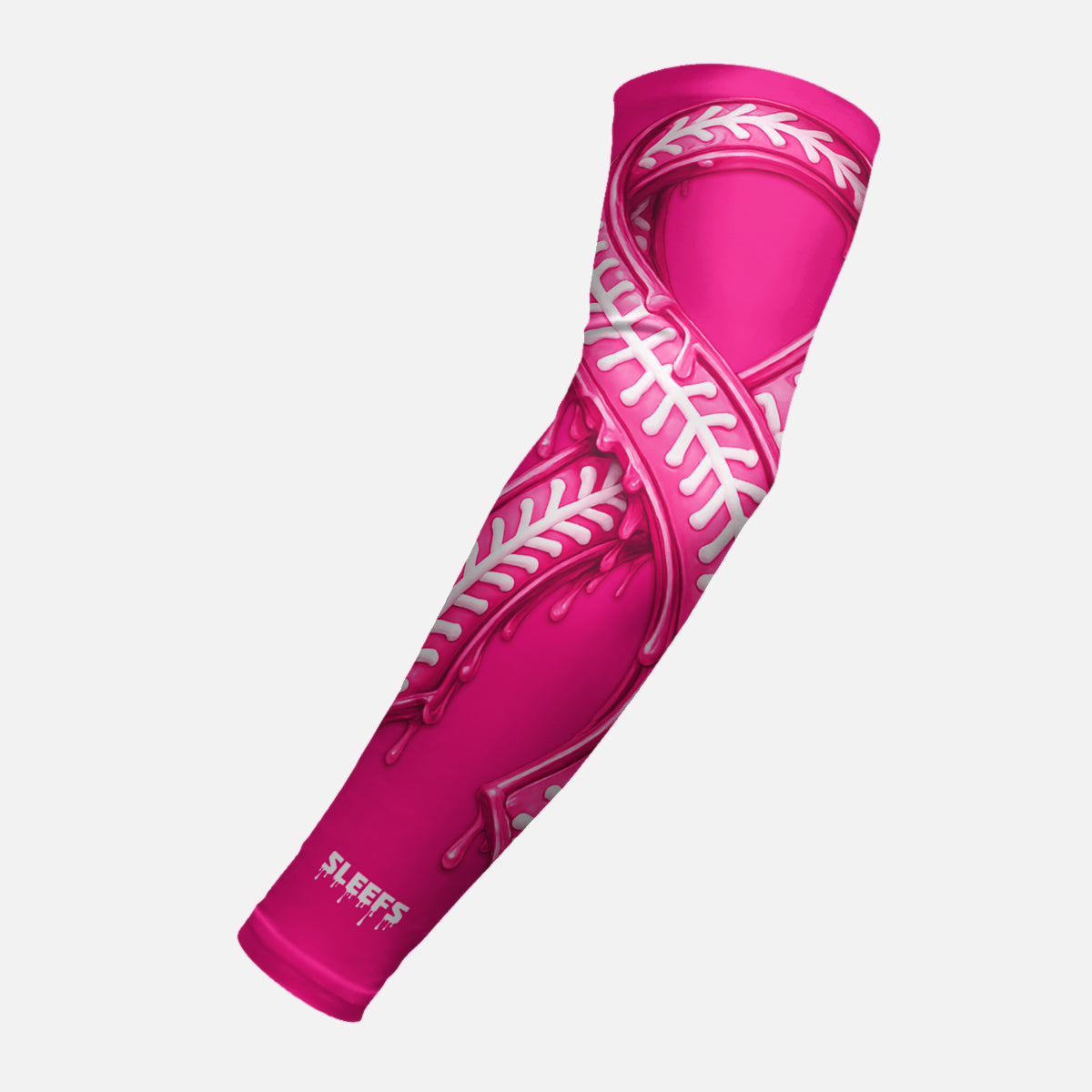 Pink Ribbon Drip Baseball Arm Sleeve | SLEEFS
