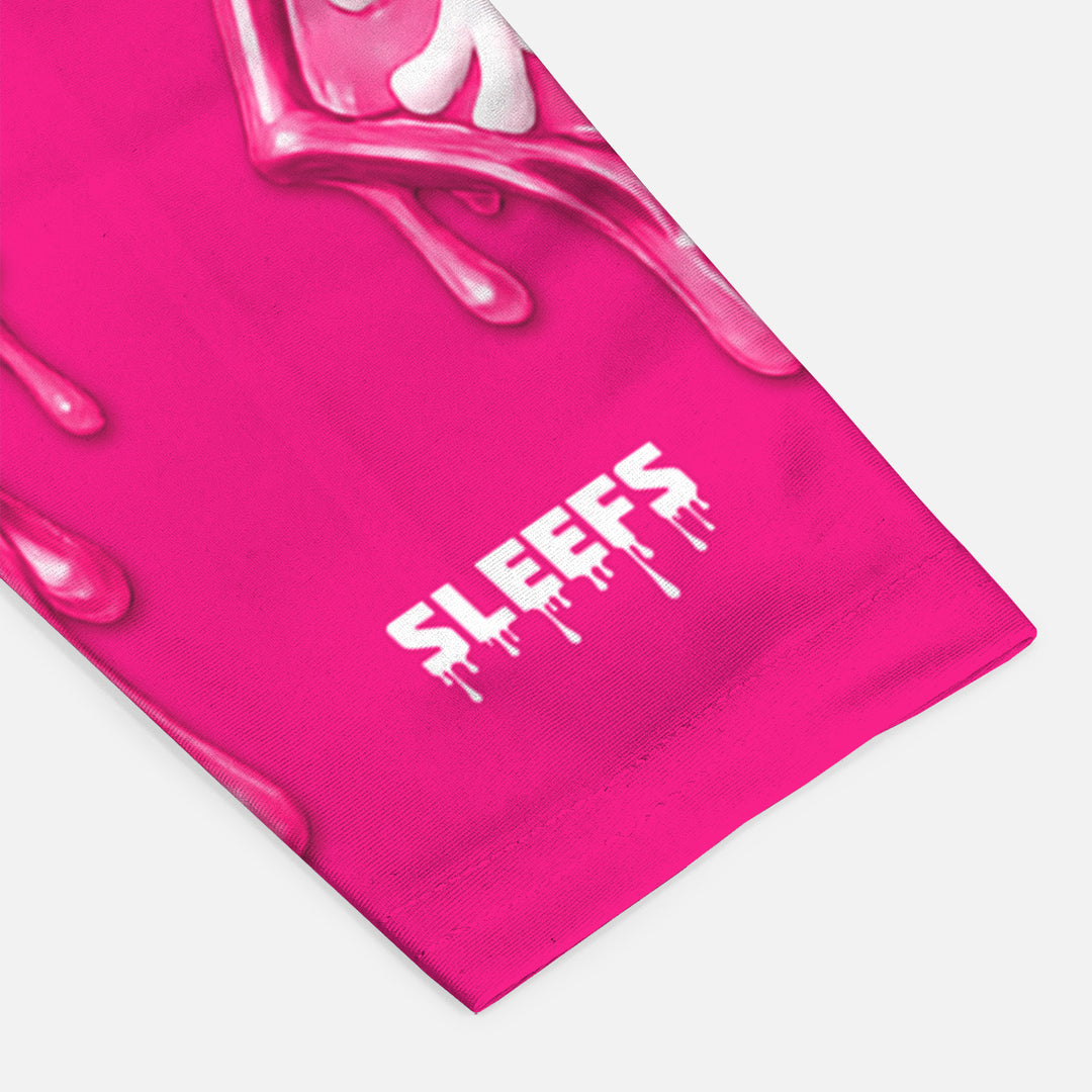 Pink Ribbon Drip Baseball Arm Sleeve