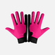 Pink Black Sticky Kids Football Receiver Gloves