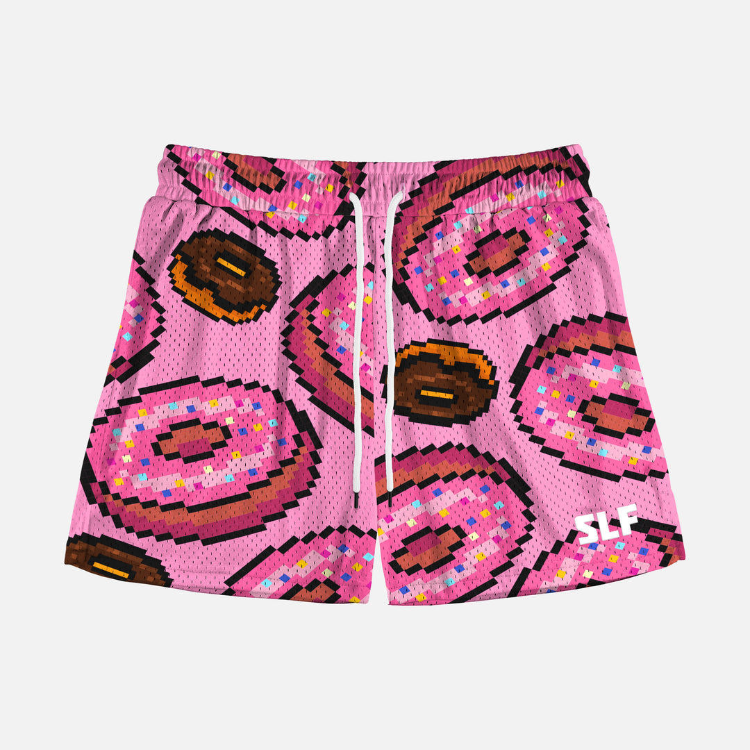 Pixel Donuts Pink Shorts - 5"