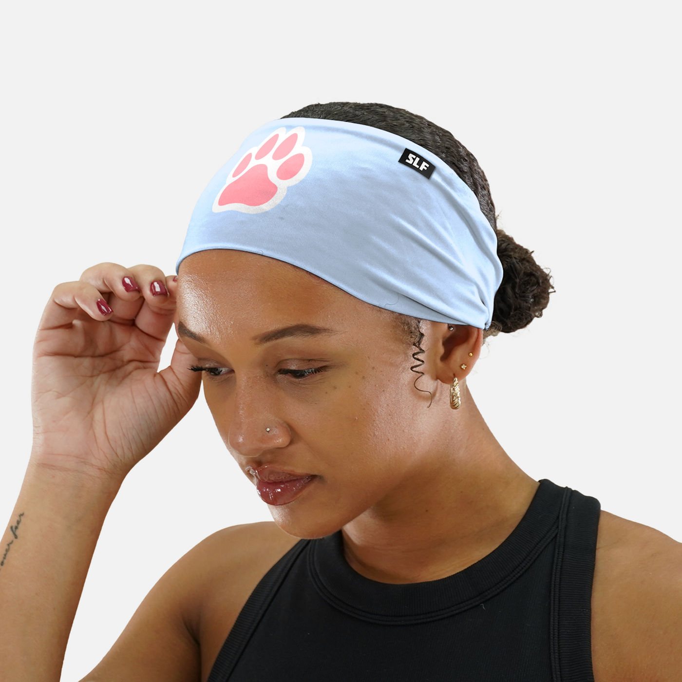 Powder Blue Paw Headband