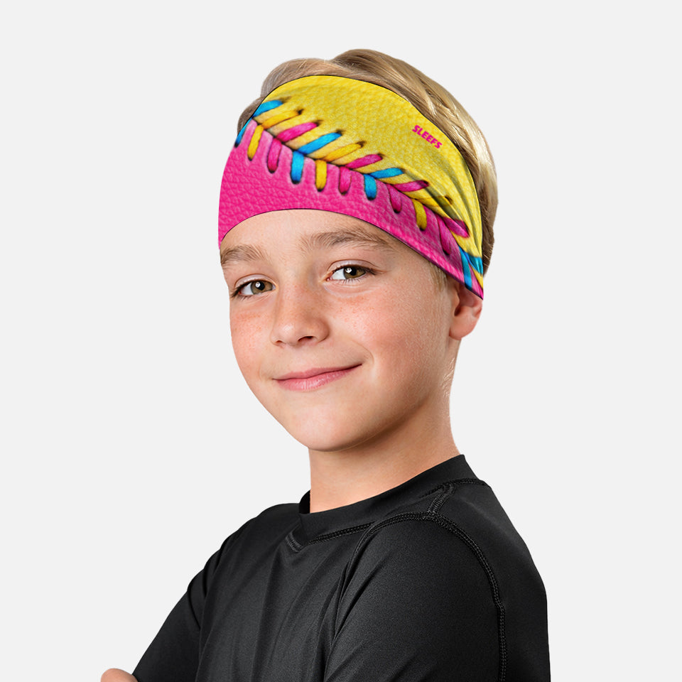 Softball Lace Power Pink Kids Headband