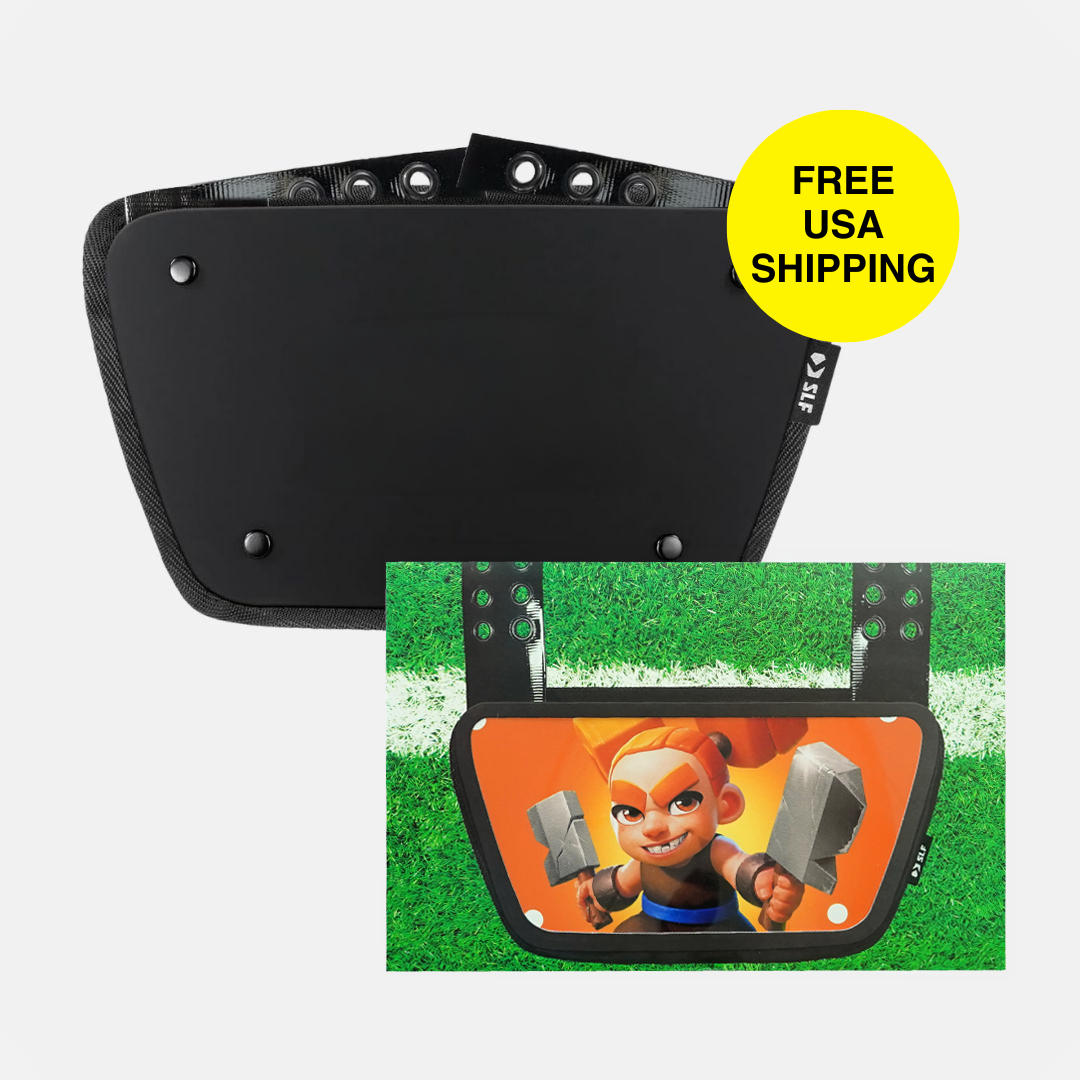 Premium Football Adult Backplate and Custom Decal