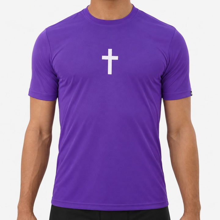 Faith Cross Purple Quick Dry Shirt
