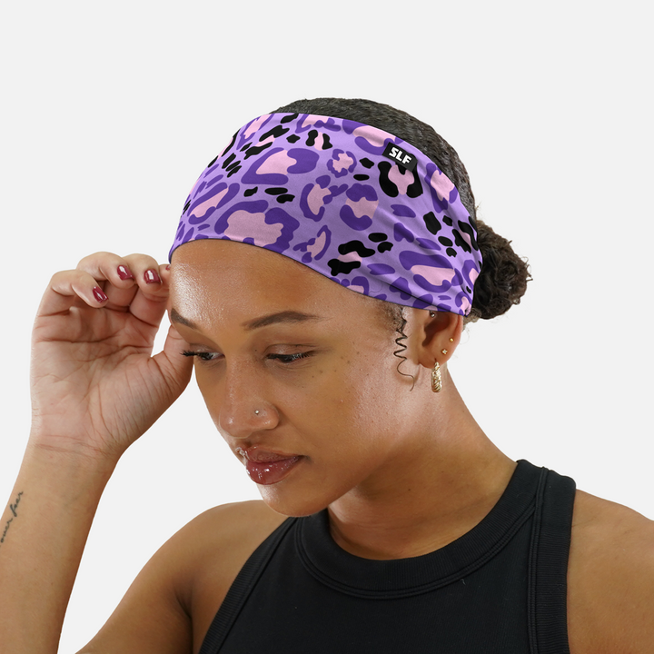 Purple Leopard Print Headband