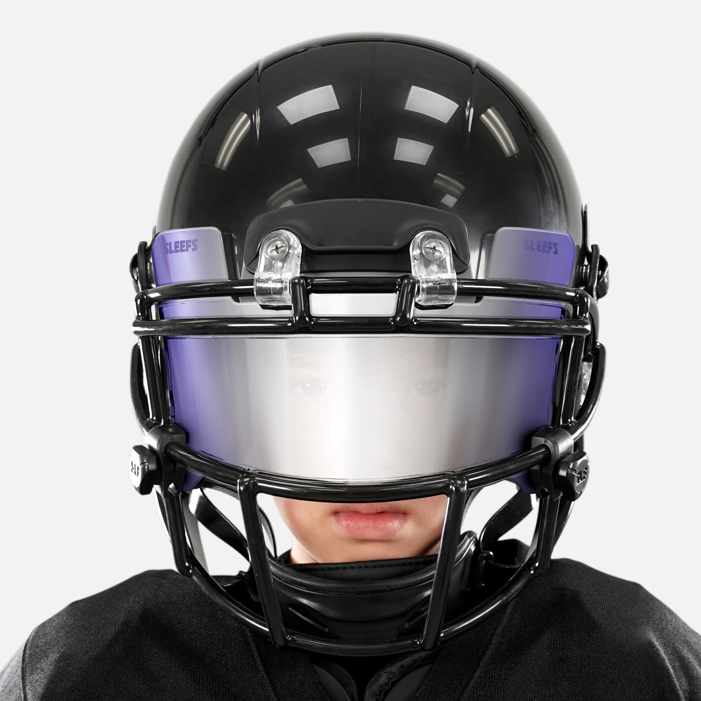 Purple Machine Silver Helmet Eye-Shield Visor for Kids