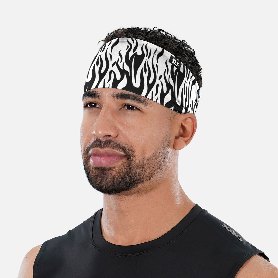 Raging Fire White Headband
