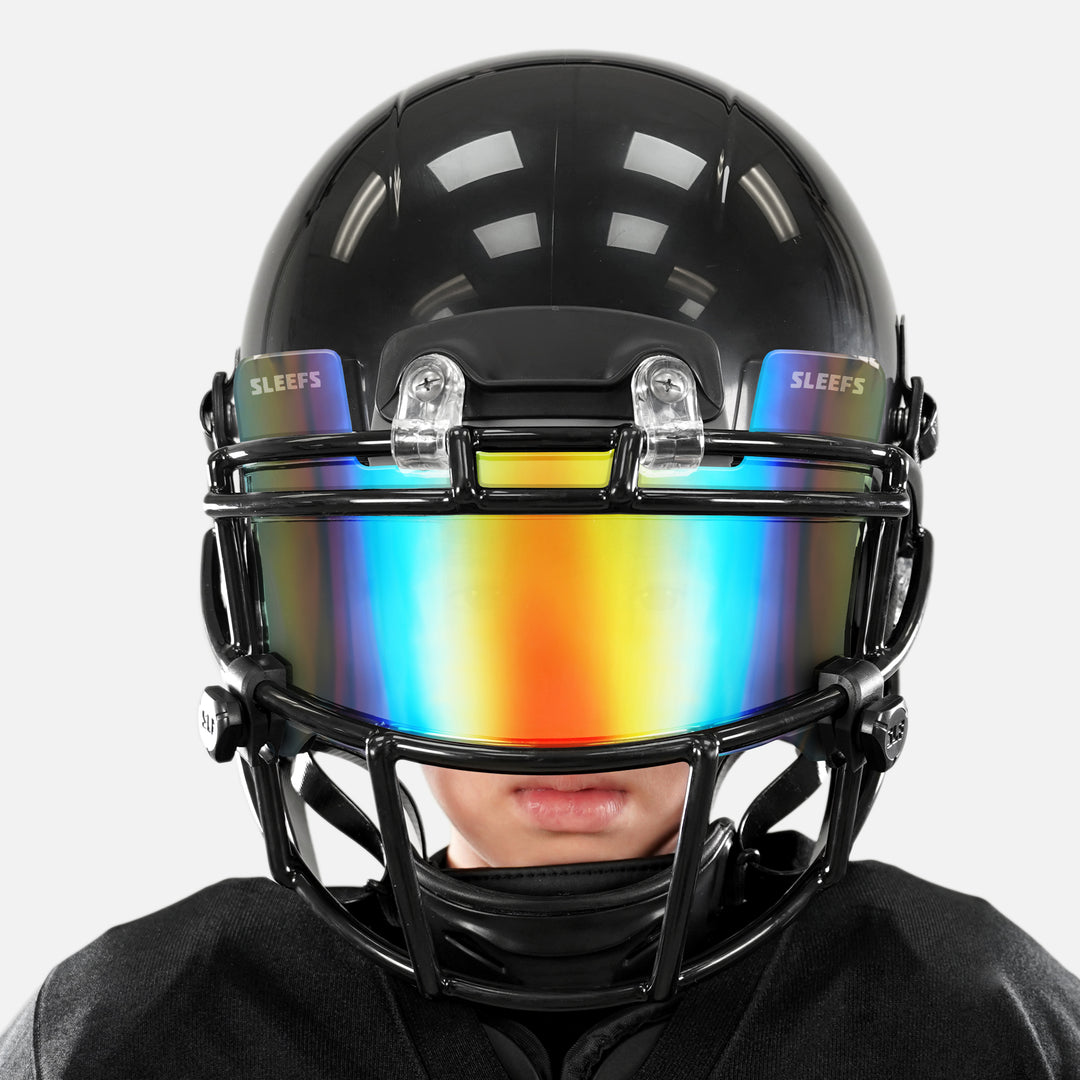 cheap youth football helmet visors Red Shadow Bifrost Rainbow Helmet Eye-Shield Visor for Kids – SLEEFS