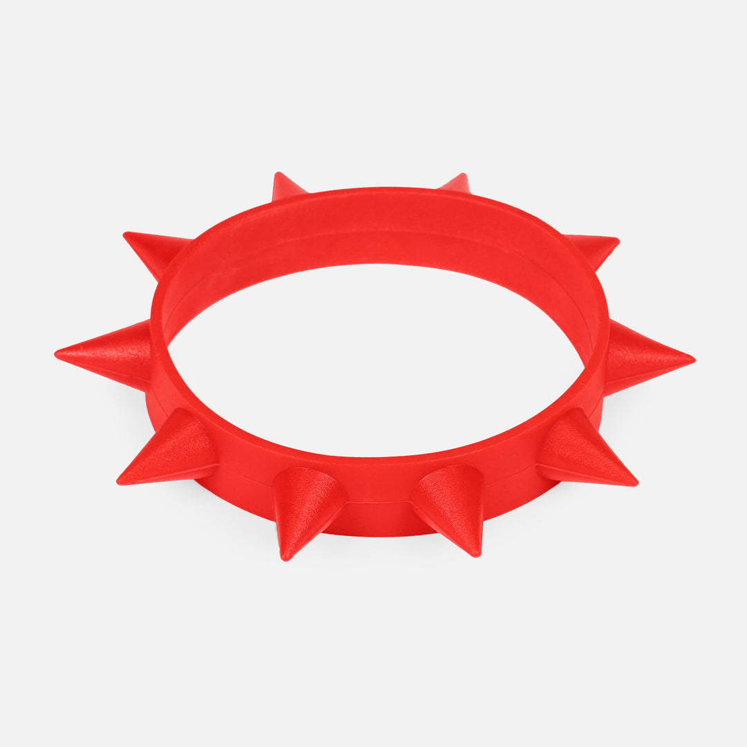 Red Spiked Silicone Wristband