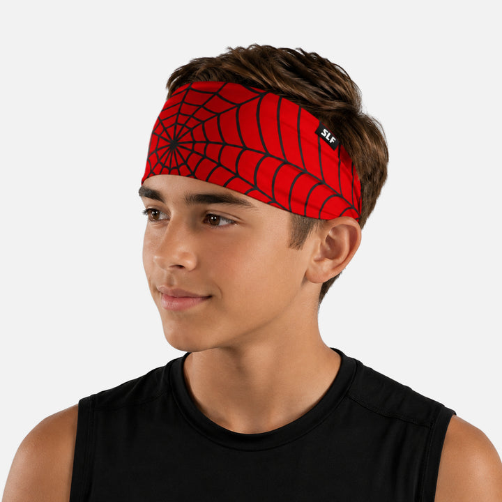 Red Web Pattern Headband