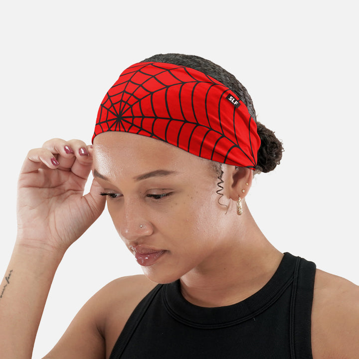 Red Web Pattern Headband