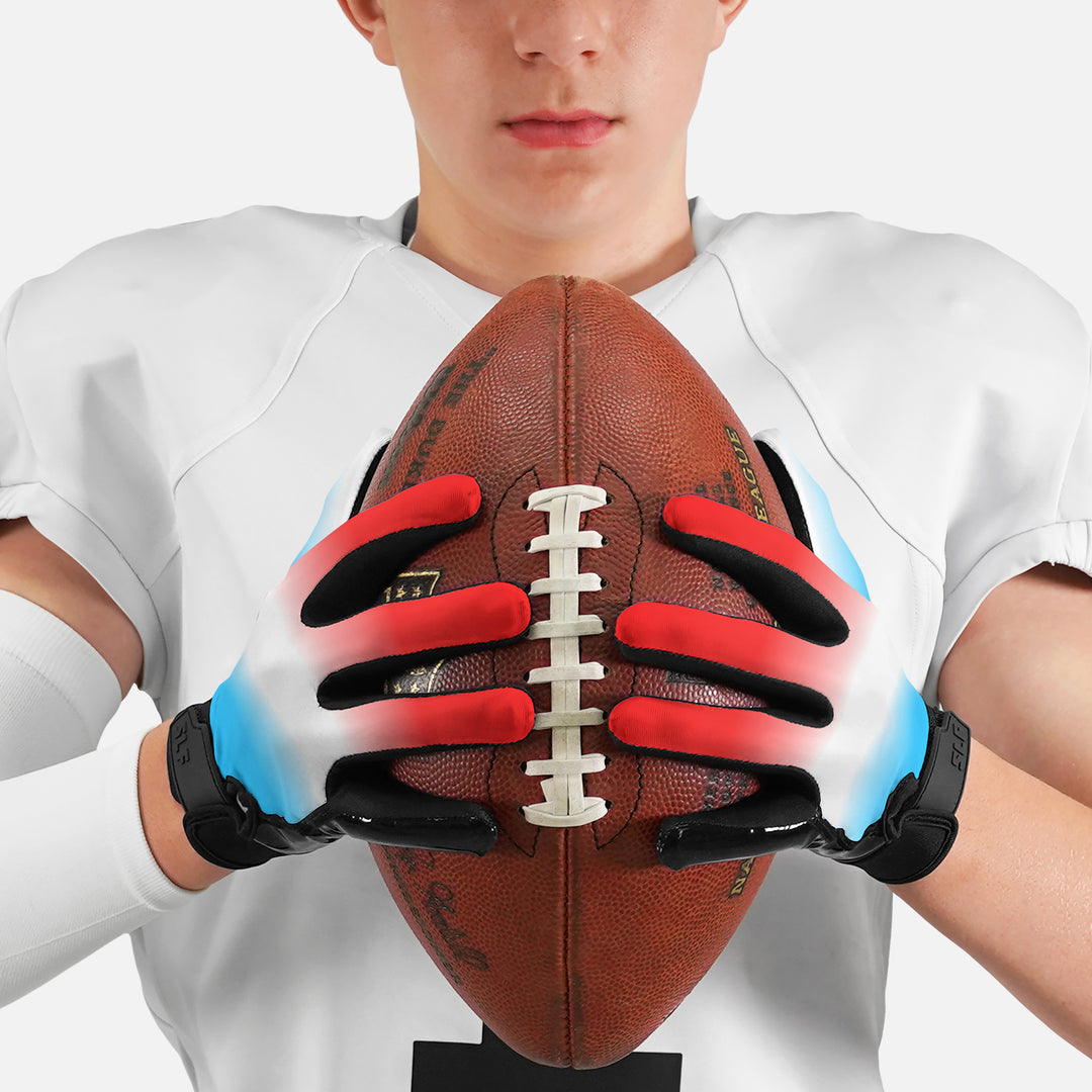 Red White Blue Ice Pop Sticky Football Receiver Gloves