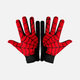 Red Web Pattern Sticky Kids Football Receiver Gloves