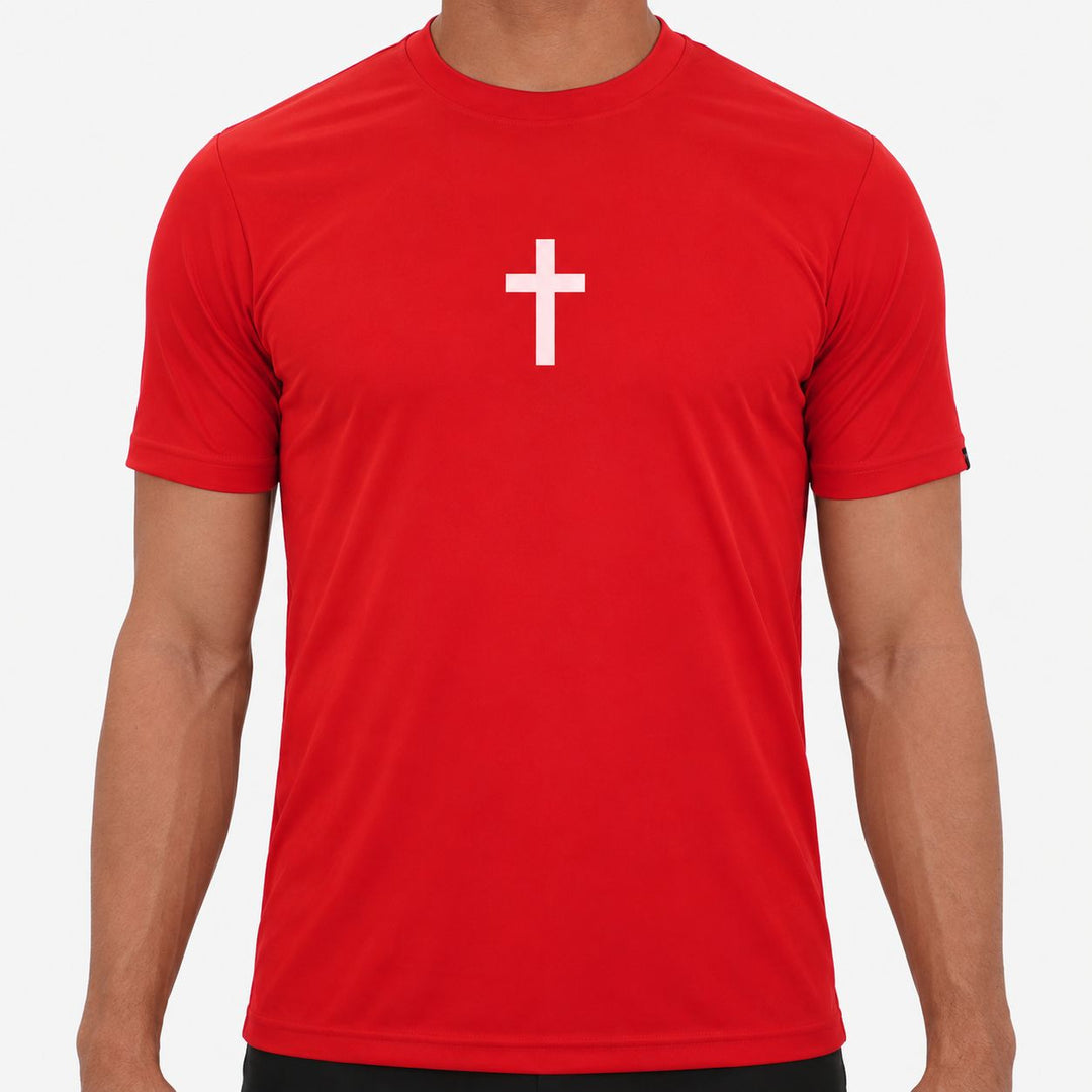 Faith Cross Red Quick Dry Shirt