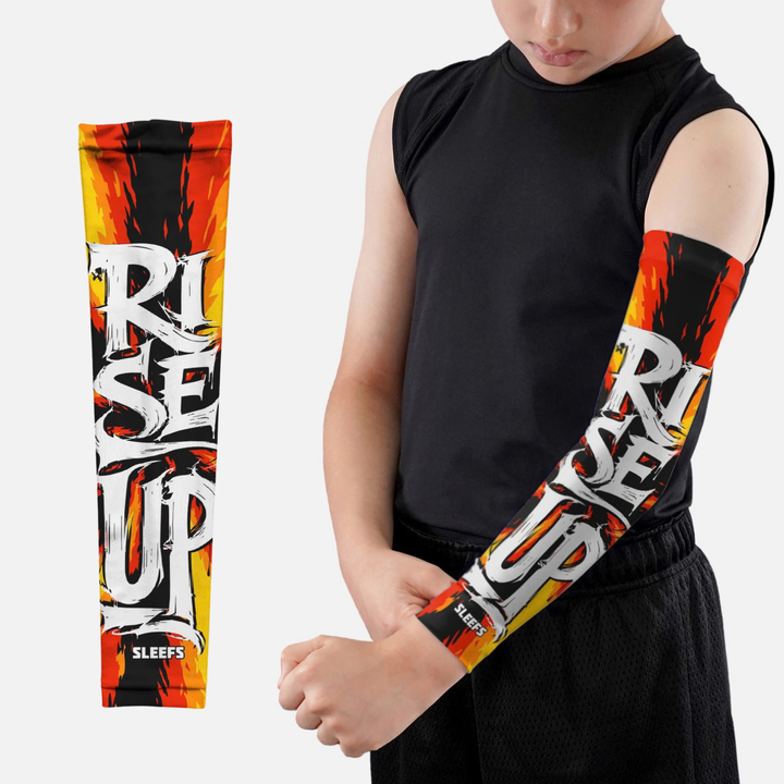 Rise Up Brush Script Kids Arm Sleeve
