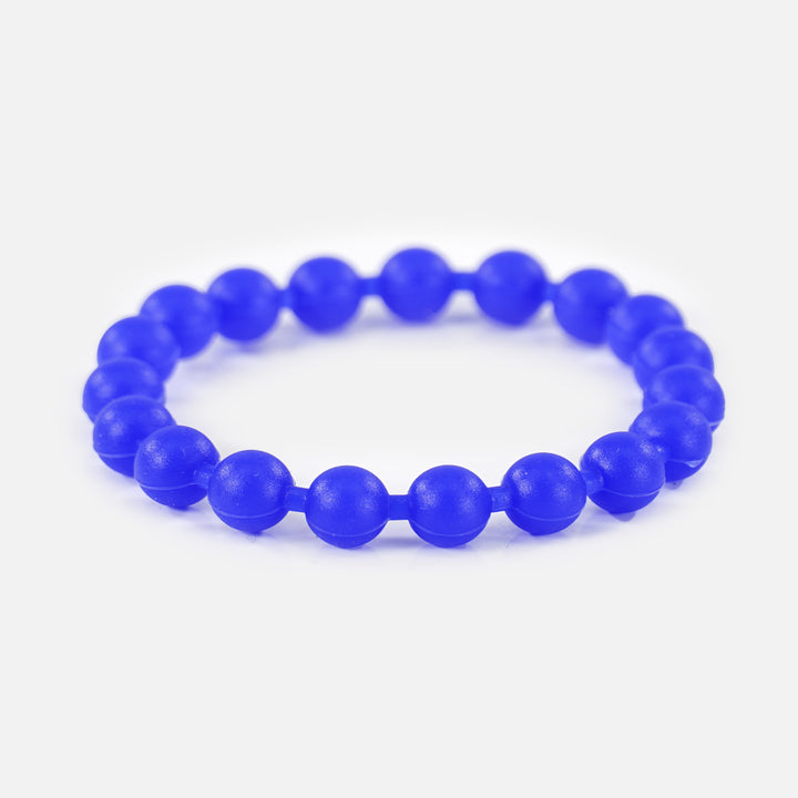 Royal Blue Beaded Silicone Wristband