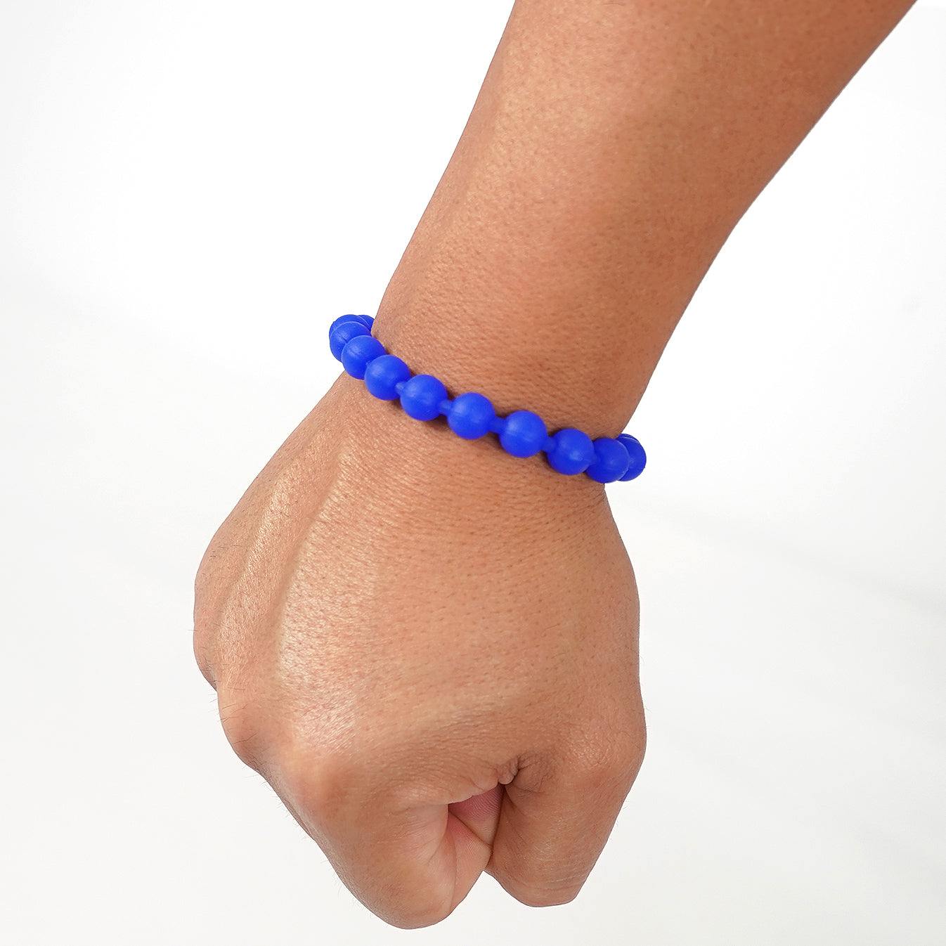 Royal Blue Beaded Silicone Wristband