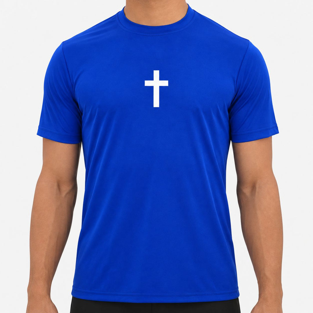 Faith Cross Royal Blue Quick Dry Shirt