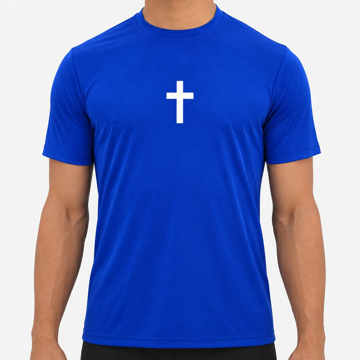 Faith Cross Royal Blue Quick Dry Shirt