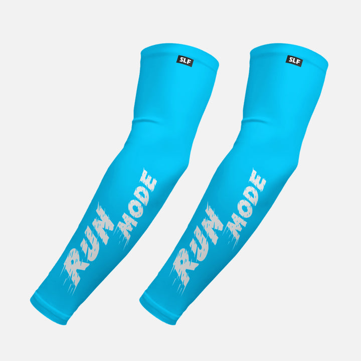 Run Mode Blue Running Sleeves - Pair