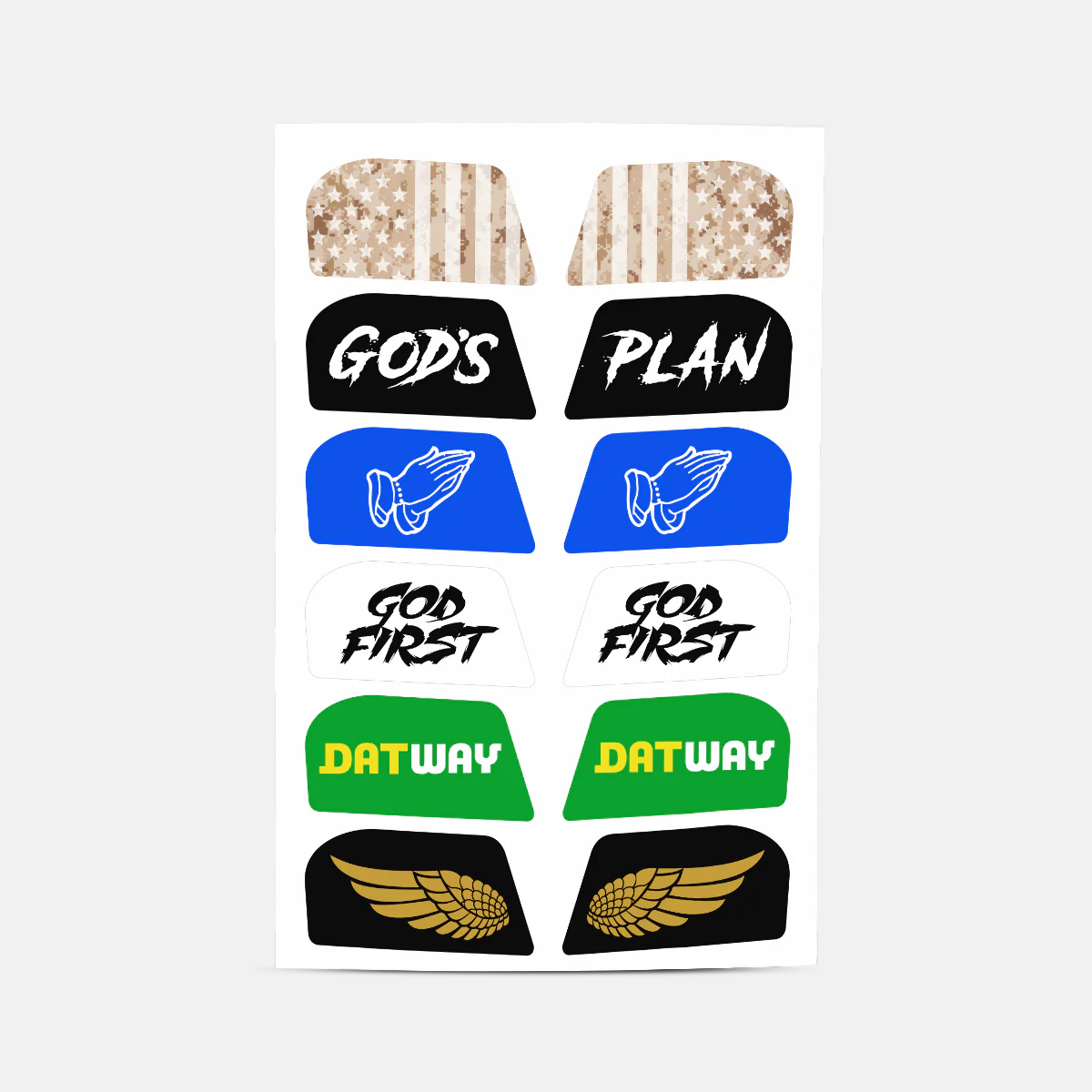 Stickers for Helmet Visor Tabs Collection 